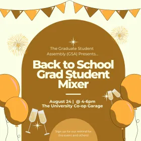 Flyer for Back to School Grad Student Mixer